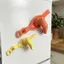 QEARY Ngón Tay Nam Châm Tủ Lạnh, Quirky Ngộ nghĩnh Dây Kéo Hình Nam Châm Tủ Lạnh, Sáng Tạo 3D In Nhựa Mô Phỏng Dây Kéo Ngón Tay Trang Trí