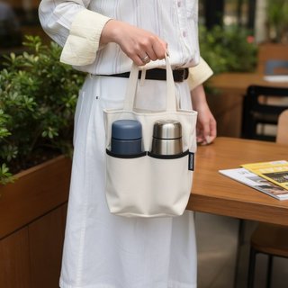 Bình Nước Tote Canvas Túi Xách Đôi Cốc Di Động Du Lịch Hàng Ngày Dung Tích Lớn
