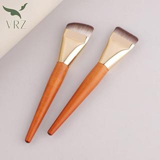 Bàn chải trang điểm VRZ Bàn chải nền Đầu phẳng Tay cầm bằng gỗ Chất lỏng Kem nền che khuyết điểm Bàn chải nữ Mặt đế trang điểm Dụng cụ làm đẹp HOT