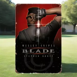 CIFbuy Wesley Snipes Vintage Kim Loại Treo Tường Nghệ Thuật Quạt Kỷ Vật Ký Mảng Bám