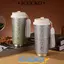 Cốc Titan Cao Cấp ICUCKO, Cốc Cách Nhiệt Dung Tích Lớn 520ml, Cốc Rơm Nhăn Đôi