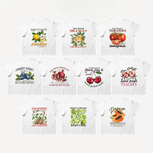 （Giao hàng 24h）Angela Áo Thun ONIST Trái Cây, Form Boxy Rộng Vừa Unisex 220Gsm 100% Cotton