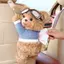 Hộp đựng khăn giấy hình gấu ngắn sang trọng dễ thương Hộp đựng khăn giấy Hộp đựng rác Hộp đựng tay xe sáng tạo 2 trong 1 Hộp bìa cứng Nội thất ô tô VN