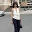 Mùa hè Hợp Thời Trang Áo Vest Không Tay Châu Âu Mỹ Phong Cách Đường Phố Độc Đáo Đinh Tán Tôn Dáng Dây Cổ Lớn Halter Niche Gợi Cảm Hot Girl Top