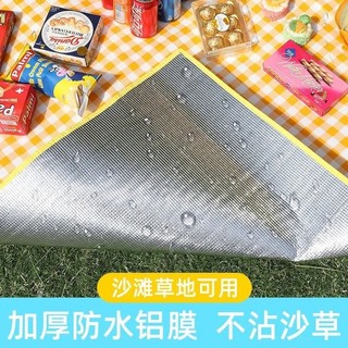 Thảm Dã Ngoại Sản Phẩm Ngoài Trời Phim Màu Dày Ba Lớp Cắm Trại Bãi Cỏ Thảm Hai Mặt Chống Thấm Nước Chống Ẩm Gấp Di Động Mùa Xuân Đi Chơi