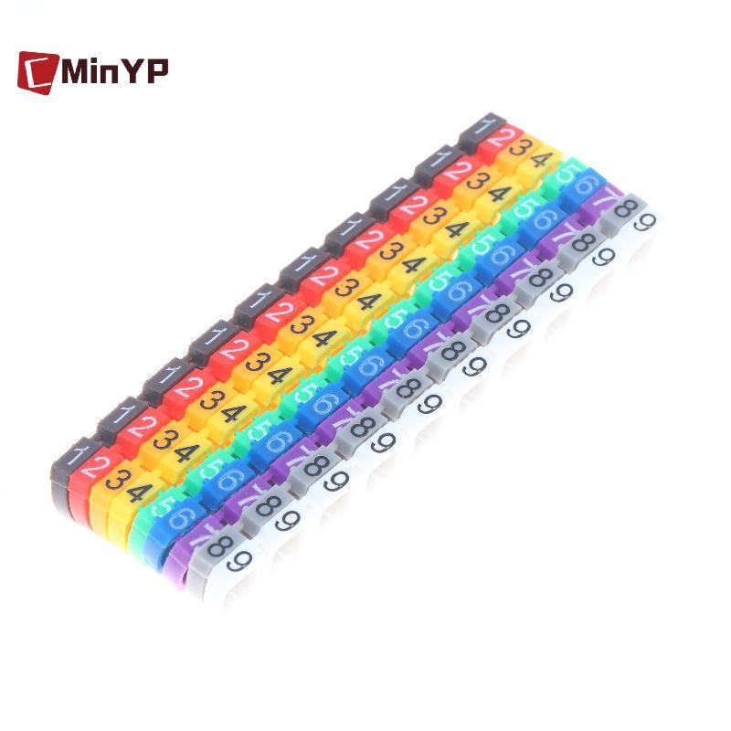 CMinYP 1 / 3 Bộ Đánh Dấu Loại C Nhiều Màu Sắc Thẻ Số Nhãn Cáp Đánh Dấu Cho Dây 2-3mm Dễ Thấy Và Dễ Dàng Xác Định Vinh Quang