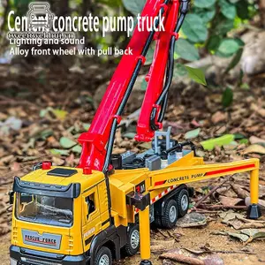 Nhíp 1: 32 Bơm Bê Tông Tru Đồ Chơi Xe Diecast Meatl Xe Mô Hình Kéo Ba Âm Thanh & Ánh Sáng Thu Nhỏ Bộ Sưu Tập Quà Tặng Cho Bé Trai Kid VN