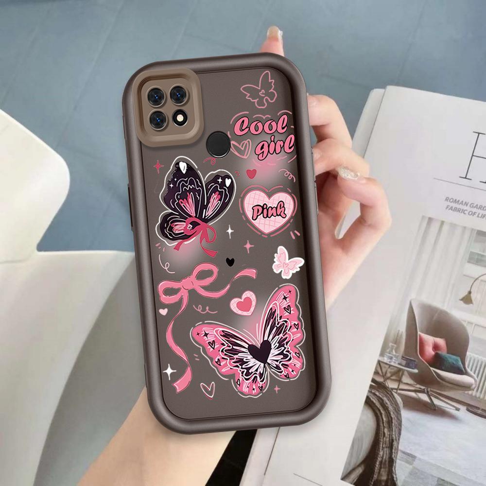 Ốp Lưng Cho OPPO A15 A15S A35 Hoạt Hình Silicon Phụ Kiện Vỏ Điện Thoại Mềm TPU Bướm Nơ Ins Phong Cách Mắt Thiên Thần Chống Sốc Ốp Lưng