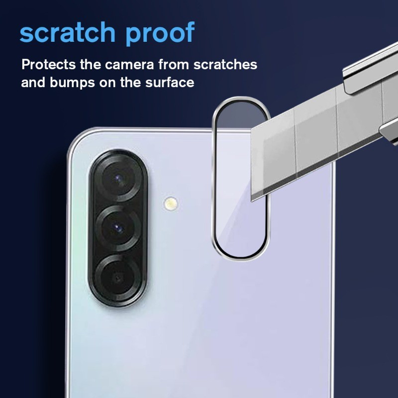Ốp bảo vệ mặt sau, kính cường lực cho Samsung Galaxy A36/A56/A26, viền hợp kim nhôm, nắp kính bảo vệ ống kính camera