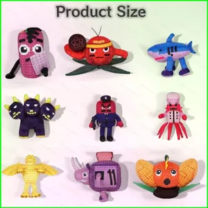 Cây Roblox PS1 vs. Brainrots Tomatrio Block Shark Plushie Game Merch Búp bê bông sang trọng dễ thương SP1