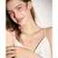 FANCIME "My Sunshine" Hoa hướng dương thả Citrine Vòng cổ bạc có thể xoay được