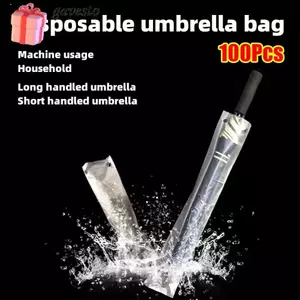 GAVESTO 100 Chiếc Túi Ô Dùng Một Lần, Vỏ Ô Trong Suốt Chống Thấm Nước, Túi Ô Nhựa Bền