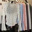 Áo Sơ Mi Đeo Vai, Áo Sơ Mi In Nơ Lưới, Áo Chống Nắng Dài Tay Thời Trang Slim Fit Y2K Đi Biển