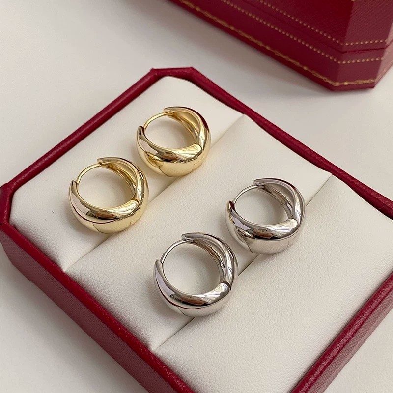 Bông tai thả nước kiểu Pháp thanh lịch và đơn giản bạc s925