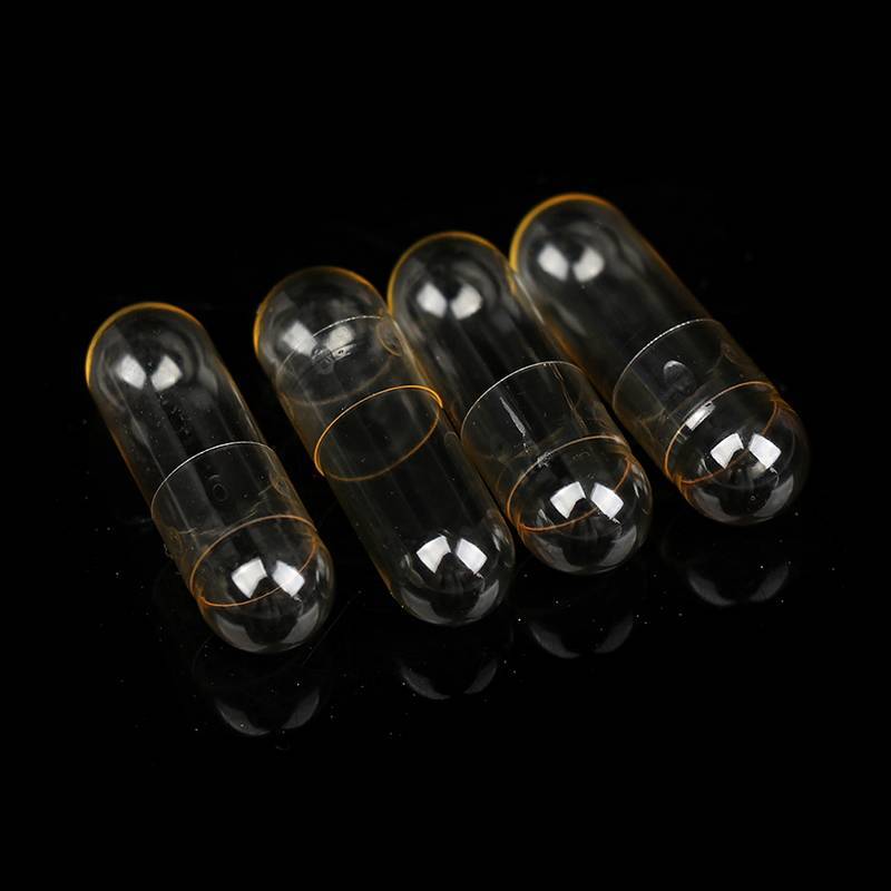 [KXH] 1#0#00# 100Pc Viên nang Gelatin cứng rỗng Viên nang thuốc rỗng trong suốt ELWW