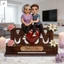 Đồ trang trí mẹ và con bằng gỗ - Trang trí máy tính để bàn hình tình yêu MOM cho ngày của mẹ