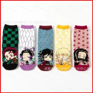 YB1 Demon Slayer Tất Thoáng Khí Thời Trang Hàn Quốc Tất Cotton Họa Tiết Hoạt Hình Tanjirou Nezuko Zenitsu BY1