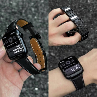 Dây Da Cho Redmi Watch 3 4 5 6 Active Lite Pro Xiaomi Band 8 9 10 Pro Da Thật Nam Châm Chống Nước Thể Thao