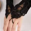WEETW Găng Tay Ren Nữ, Trang Trí Kim Cương Giả Ren Thêu Cô Dâu Găng Tay, Thiết Kế Thanh Lịch Sequin Retro Rỗng Ra Găng Tay Cưới Phụ Kiện Đầm
