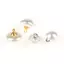 AN.MART 10 Cái 10mm / 12mm Nấm Giả Nhựa Áo Sơ Mi Hình Bán Nguyệt Ngọc Trai Nút Chân Cho Quần Áo Trang Trí Mini May DIY VN