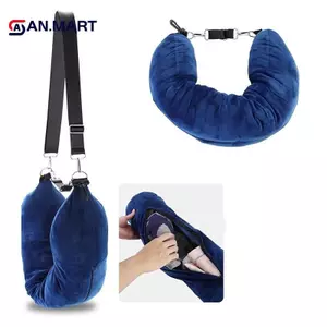 AN.MART Có Thể Lấp Đầy Du Lịch Ne Gối Túi Bảo Quản Mang Theo Đệm Máy Bay Du Lịch Ne Gối Tự Đổ Gối Du Lịch Di Động VN