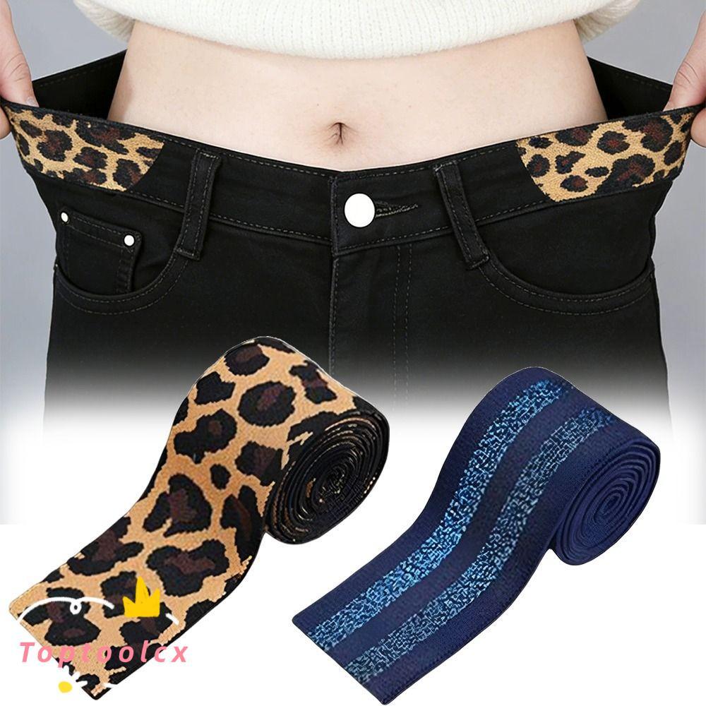 TOPTOOLCX Dụng cụ mở rộng thắt lưng đàn hồi có thể điều chỉnh, Dụng cụ may vá Polyester DIY Thắt lưng đàn hồi vô hình, Không khóa Không dấu vết Công cụ mở rộng eo có độ đàn hồi cao Quần jean / Váy
