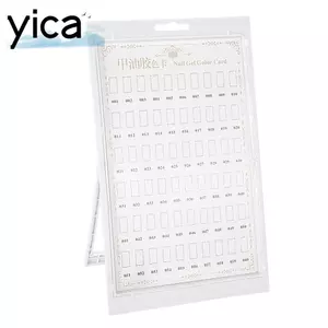 YICA Nail Gel Màu Thẻ, Thẻ Màu Trắng Nail Art Display Stand, Sơn Móng Tay Phân Loại Màu Nhựa Làm Móng Tay Thực Hành Ban Salon Mẫu Trình bày