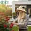 GHX Quạt Kép Chạy Bằng Năng Lượng Mặt Trời Mũ Chống Nắng Vành Rộng Có Thể Điều Chỉnh Cho Cắm Trại Ngoài Trời Làm Vườn Giữ Thoáng Mát Cả Ngày VN