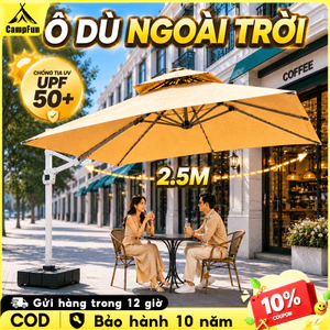Ô Dù Lệch Nắng Vuông 3m Cao Cấp Ô lệch tâm Xoay 360° Ô Ngoài Trời Sân Vườn Khung Nhôm Mái Chéo Chống Nắng Cho Quán Café