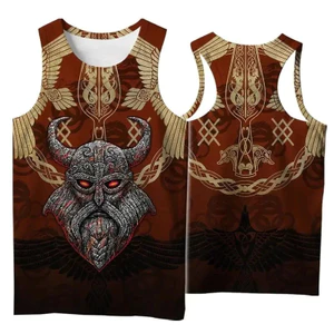 Retro Tree of Life Tattoo Crow Tank Top, Áo Vest mùa hè không tay in 3D, phong cách mềm mại thoáng khí