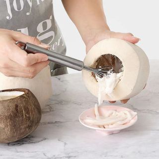 Thép không gỉ Dừa Grater Hộ Gia Đình Treo Tường Hướng Dẫn Sử Dụng Dụng Cụ Nhà Bếp Dừa Dày Bền 98CW