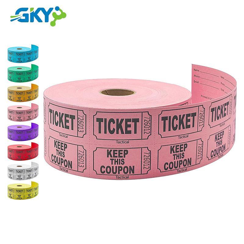 GKY 1000 Chiếc Nhiều Màu Sắc Rách Raffle Tiets Cuộn Đôi Nhập Học Tiet Game Tiet Cho Sự Kiện Lễ Hội Lớp Học Phần Thưởng GKY