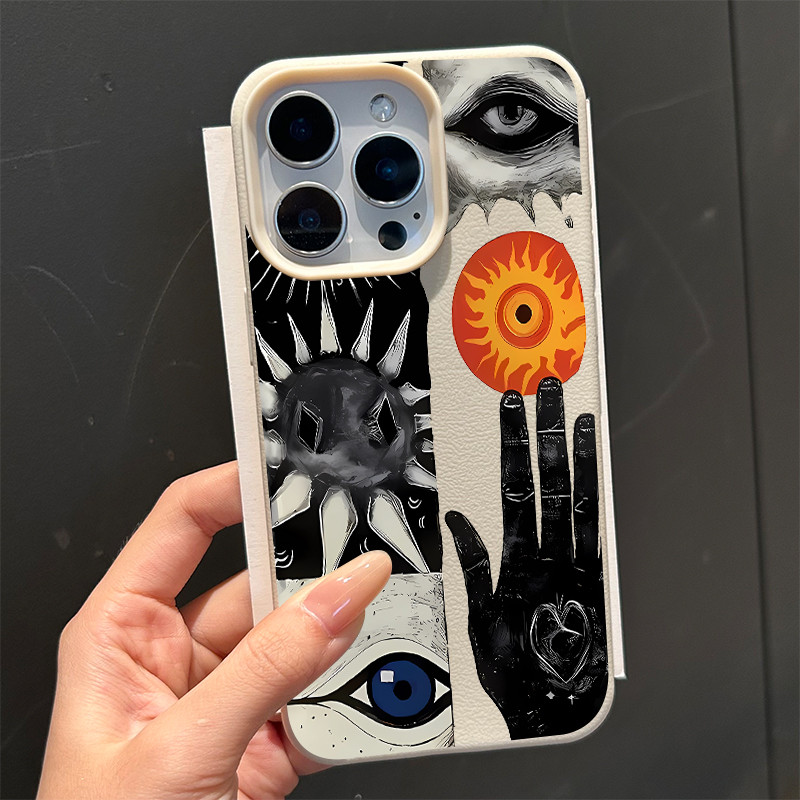 Ốp lưng cho iPhone 17 16 Pro Max 15 14 13 12 11 Hình ghép mắt thần bí