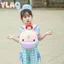 Ba lô tròn hình cá mập hoạt hình dễ thương dành cho trẻ mới biết đi Trẻ mẫu giáo Mẫu giáo Sử dụng hàng ngày