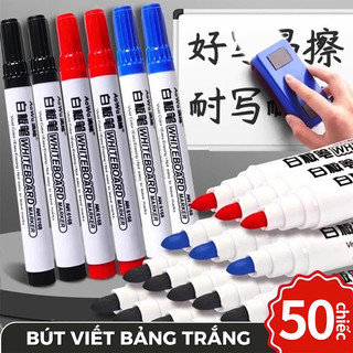 Bút lông viết bảng trắng xóa được combo êm trơn màu xanh đen văn phòng học sinh giáo viên tiện lợi