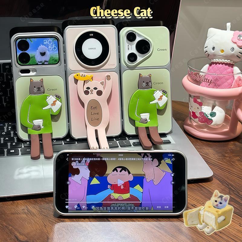 Ốp Điện Thoại Mèo Chân Dài Ốp Điện Thoại Da Cho iPhone 17 Pro Max 16 15 14 11 12 13 Pro Max Xs Max XR