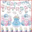 ST2 Sanrio Cinnamoroll theo chủ đề trang trí kỷ niệm tiệc sinh nhật tấm biểu ngữ khăn trải bàn dùng một lần Bộ đồ ăn TS2