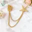 Trâm cài ốc sao biển có dây chuyền sel Thanh lịch Lapel Pin dành cho nam nữ Quà tặng hoàn hảo để trang trí áo sơ mi phù hợp