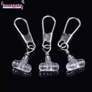 BORAGETE 30 hạt câu cá, giàn khoan Sabiki hai lỗ hình bầu dục, giàn khoan Phụ kiện câu cá trong suốt Câu cá