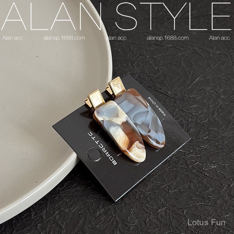 Alan Phong Cách Mới Acetate Chất Liệu Tóc Làm Dày Bộ Thời Trang Đơn Giản Nổ Tidy-up Kẹp Phụ Kiện Tóc