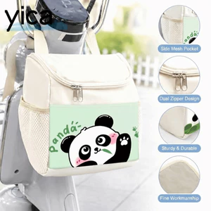 Túi treo xe tay ga điện YICA, Túi trước xe máy chống nước dung tích lớn, Dây kéo đa năng Đóng cửa hoạt hình Túi lưu trữ xe máy