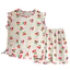 Shop Trẻ Em Tay Ngắn Phù Hợp Với Bé Gái Ren Homewear Bé Gái Băng Lụa Quần Short Hai Mảnh Quần Áo Trẻ Em