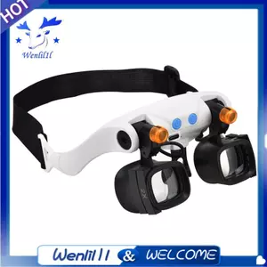 Kính lúp LED băng đô có thể điều chỉnh có đèn tích hợp để làm việc cận cảnh và sở thích