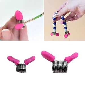 OXXGGKAO Bộ 4 Dụng Cụ Làm Đồ Trang Sức Dây Hạt Chặn Lò Xo Dây Kết Cấu Hợp Kim Thích Hợp Cho Đính Hạt Br