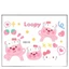 Loopy Xe Điện Miếng Dán Beaver Dâu Gấu Pin Độc Đáo Xe Trang Trí Dễ Thương Xước Xe Miếng Dán Chống Thấm Nước
