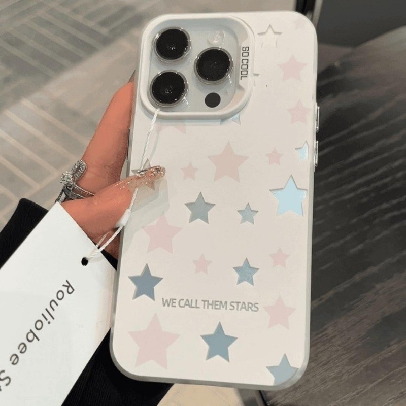 Ốp lưng iPhone case Cho Iphone 7 xs xr 11 12 13 14 15 16 Pro Max Đơn giản trong suốt ngôi sao