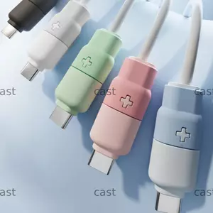 Vỏ bảo vệ cáp CAST Type-C, Vỏ bảo vệ cáp dữ liệu chống rách bằng silicon, Phụ kiện đường truyền dữ liệu tiết kiệm dây mềm trang trí