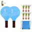 Bộ mái chèo tàu con thoi Chơi trong nhà Vợt mái chèo bằng gỗ Tay cầm thoải mái Vợt Paddleball cho trẻ em