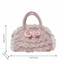 Túi xách ren xù FUJIZOU, Chất liệu Polyester Túi vải 3D hoa hồng Lolita, Tay cầm vòm nhiều lớp hoàn hảo có dây kéo Đóng túi Tote nhỏ du lịch