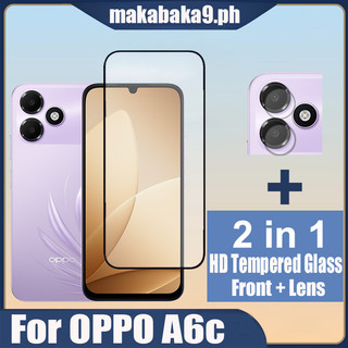 Bảo vệ màn hình kính cường lực 2 trong 1 OPPO A6c 4G HD cho OPPO A6s A6t Pro A6x A6 A5i A3 A5 A5X 4G 5G Phim bảo vệ kính + Phim ống kính máy ảnh